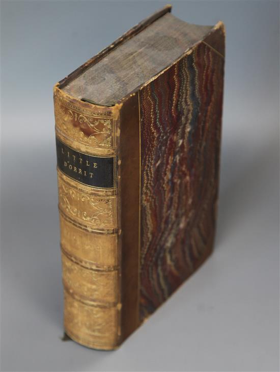 Dickens, Charles - Little Dorrit, 1st edition in Book form, illustrated by H.K. Brown, 8vo, London 1857